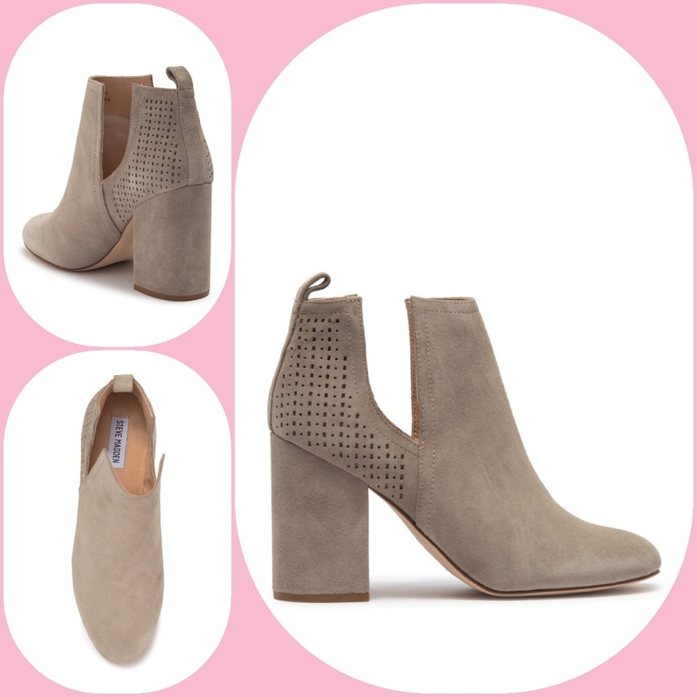 Steve Madden Norelle nude suede ankle boot